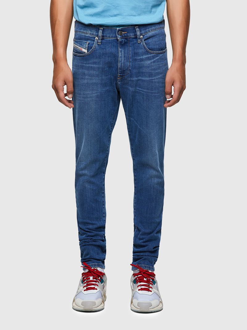 Jeans Slim Diesel D-Strukt 09a80 Homem - Azuis AOFIH-9650